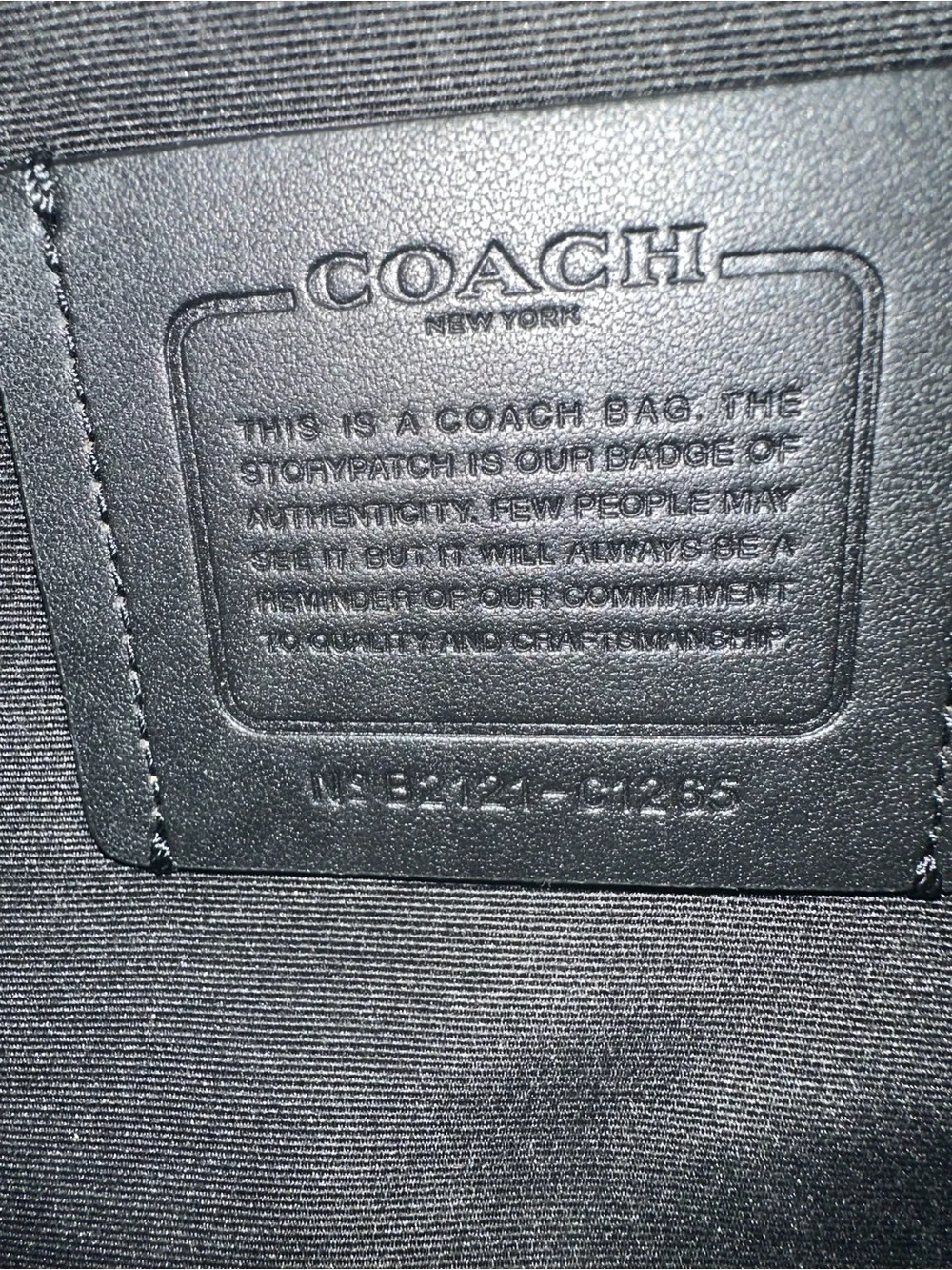 Coach Black Leather Men's Backpack with Front Pockets